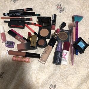 Big bundle of high end makeup Dior ysl Estée assorted USED